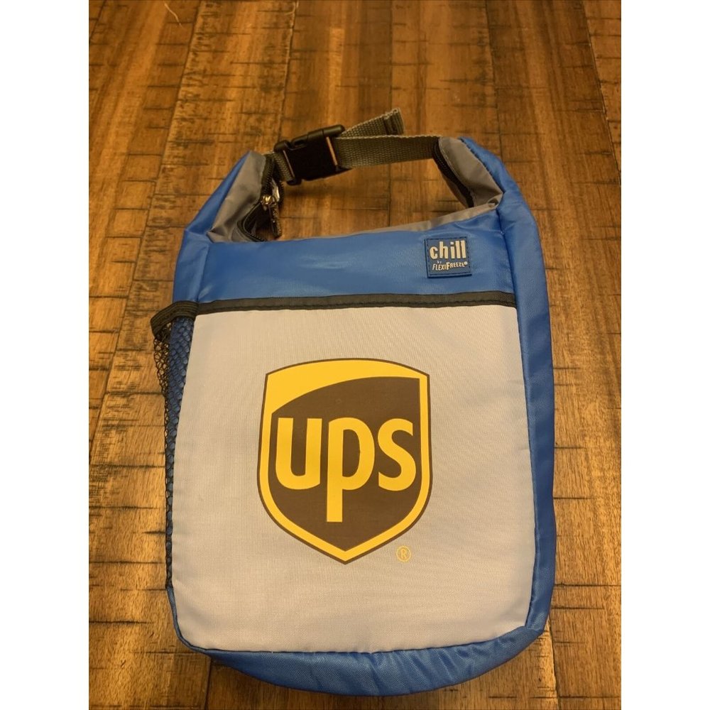 Chill by flexifreeze ups lunch Bag Foil Lined With Buckle Strap 8x9x3inches - Picture 1 of 5